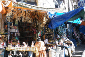 Traditional stall at La Paz’s Witches’ Market.