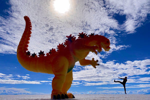 Fun perspective photography in the Uyuni Salt Flats.